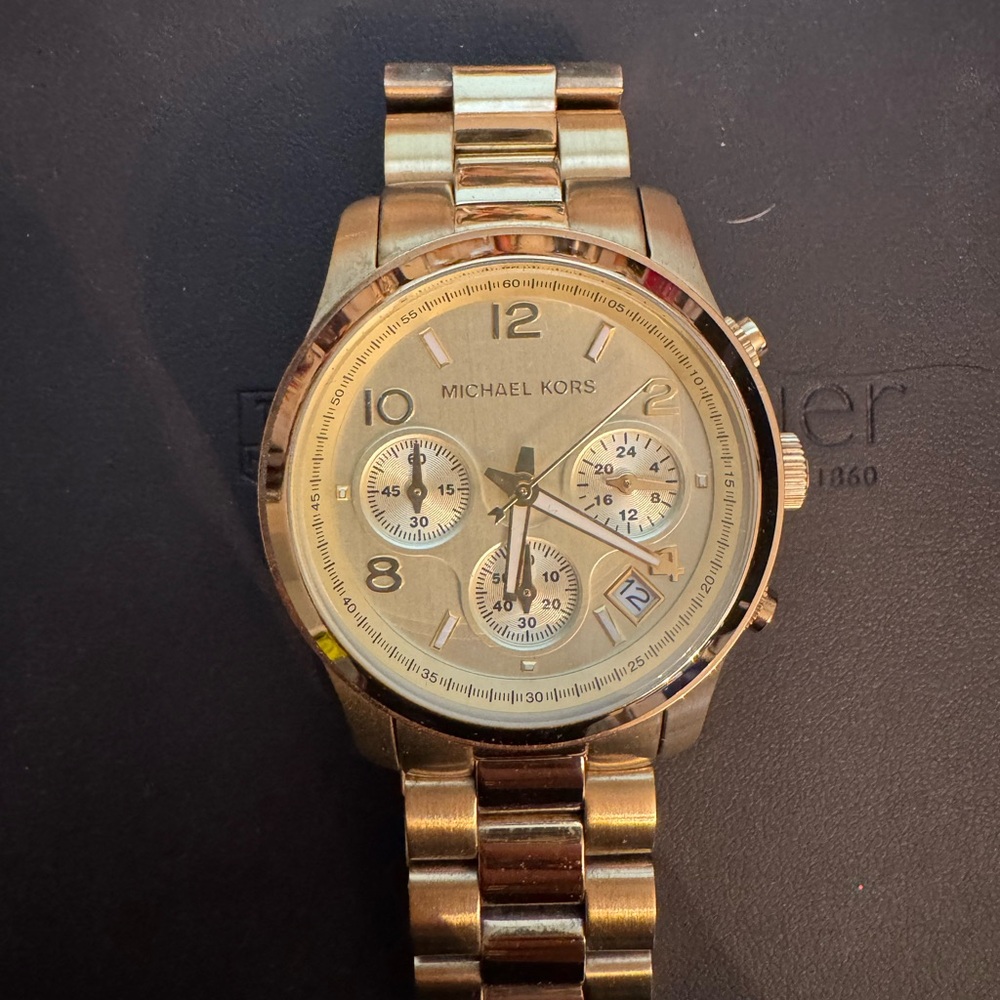 Michael Kors Gold-Tone Chronograph Watch